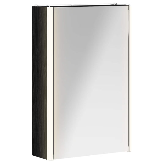 vidaXL Καθρέφτης Ντουλάπα Μπάνιου Μαύρη Οξυά 33 x 11,5 x 50 εκ.