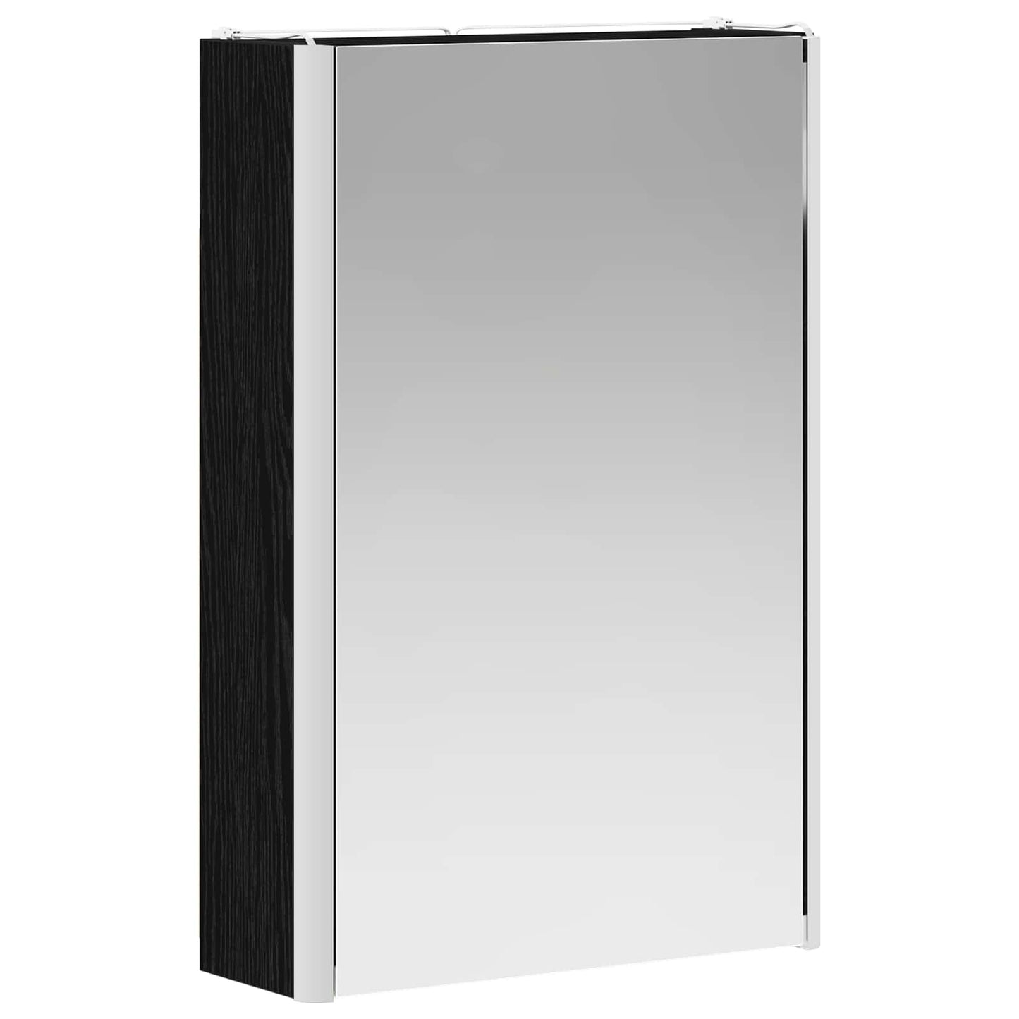 vidaXL Καθρέφτης Ντουλάπα Μπάνιου Μαύρη Οξυά 33 x 11,5 x 50 εκ.