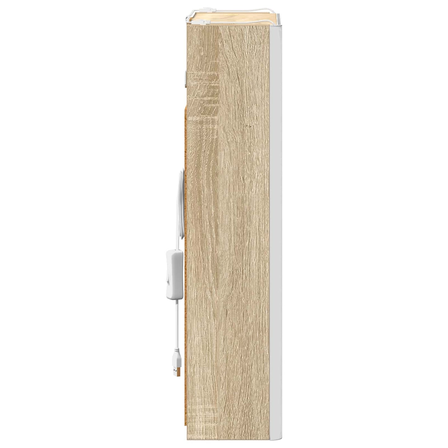 vidaXL Καθρέφτης Ντουλάπα Μπάνιου Δρύς Sonoma 33 x 11,5 x 50 εκ.
