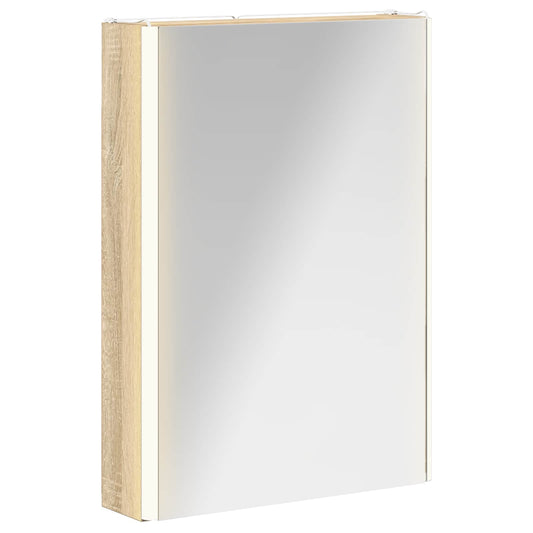 vidaXL Καθρέφτης Ντουλάπα Μπάνιου Δρύς Sonoma 43 x 11,5 x 60,5 εκ.