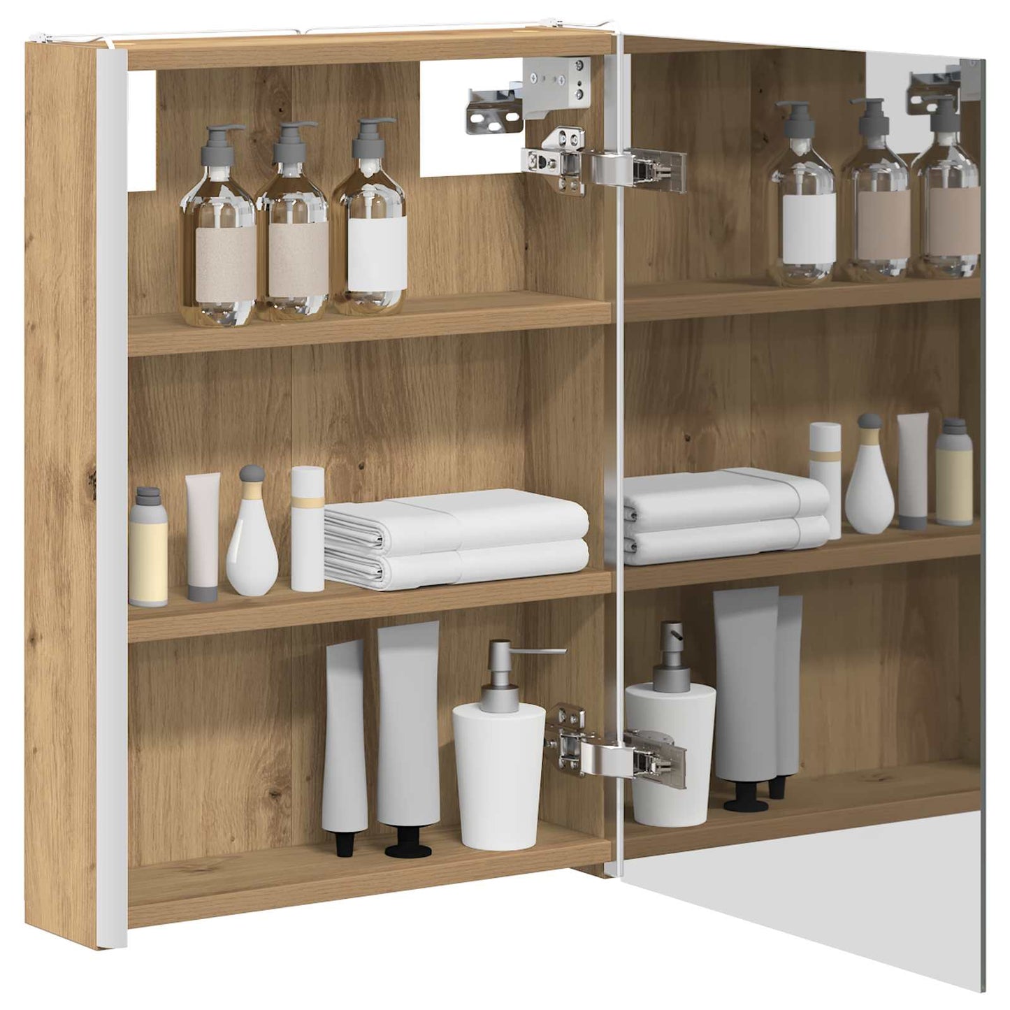 vidaXL Καθρέφτης Ντουλάπα Μπάνιου Artisan Δρυς 43 x 11,5 x 60,5 εκ.