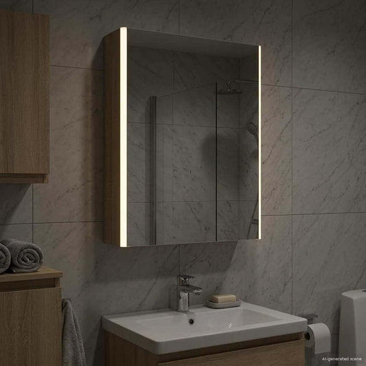 vidaXL Καθρέφτης Ντουλάπα Μπάνιου Δρύς Sonoma 53,5 x 15,5 x 70 εκ.