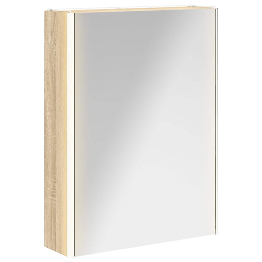vidaXL Καθρέφτης Ντουλάπα Μπάνιου Δρύς Sonoma 53,5 x 15,5 x 70 εκ.