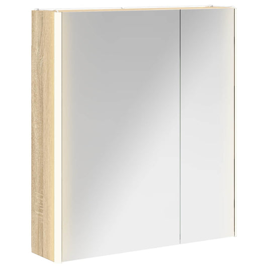 vidaXL Καθρέφτης Ντουλάπα Μπάνιου Δρύς Sonoma 63,5 x 15,5 x 70 εκ.