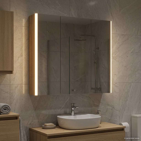 vidaXL Καθρέφτης Ντουλάπα Μπάνιου Δρύς Sonoma 73.5 x 15.5 x 70 εκ.