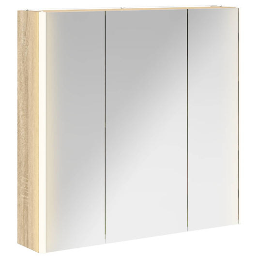 vidaXL Καθρέφτης Ντουλάπα Μπάνιου Δρύς Sonoma 73.5 x 15.5 x 70 εκ.
