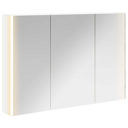 vidaXL Καθρέφτης Ντουλάπα Μπάνιου Λευκό 103,5 x 15,5 x 70 εκ.
