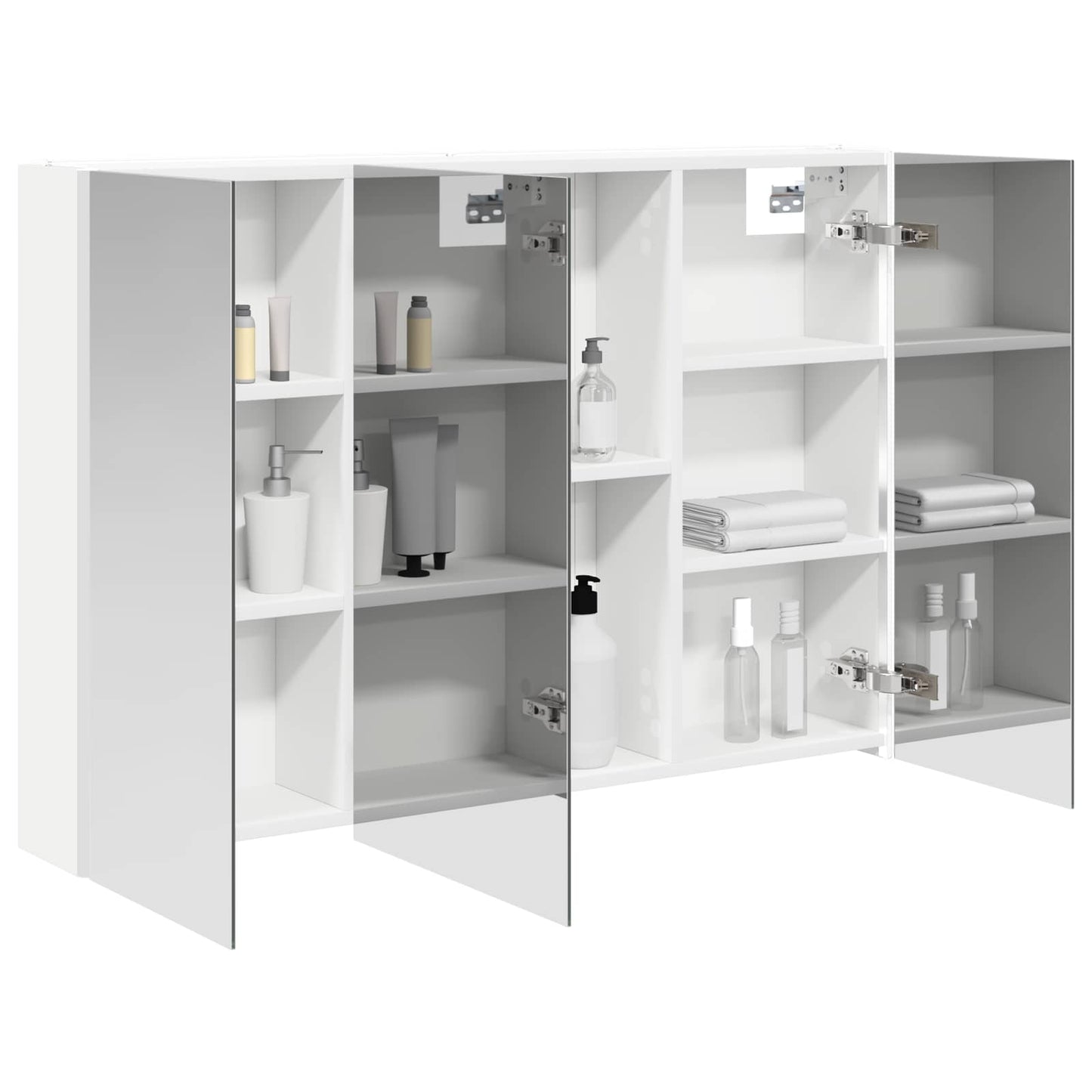 vidaXL Καθρέφτης Ντουλάπα Μπάνιου Λευκό 103,5 x 15,5 x 70 εκ.