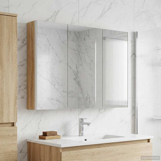 vidaXL Καθρέφτης Ντουλάπα Μπάνιου Δρύς Sonoma 103,5 x 15,5 x 70 εκ.
