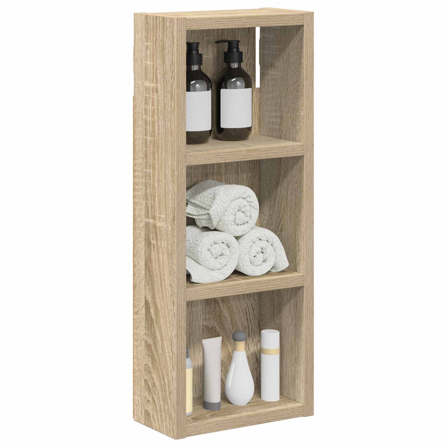 vidaXL Ντουλάπα τοίχου μπάνιου με ράφι Δρύς Sonoma 20 x 10 x 50 εκ