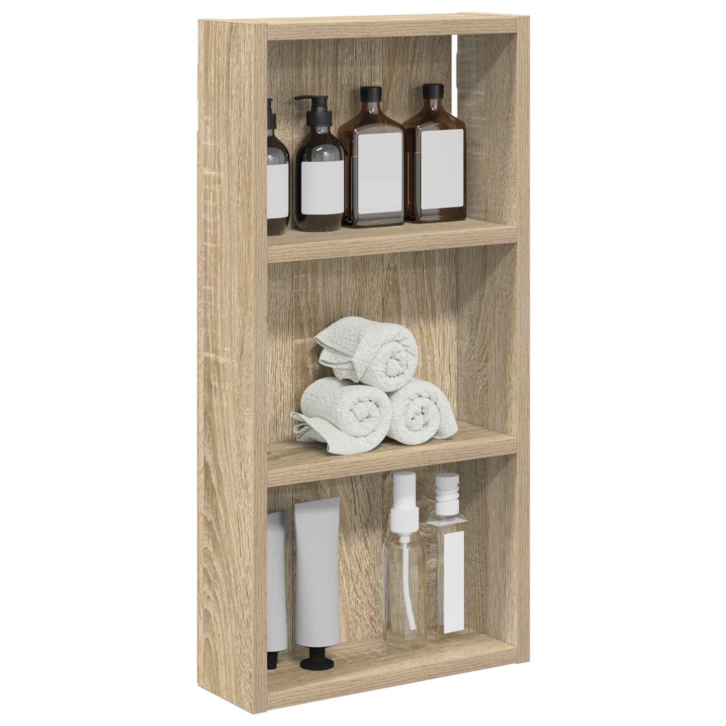 vidaXL Ντουλάπα τοίχου μπάνιου με ράφι Δρύς Sonoma 30 x 10 x 60,5 εκ