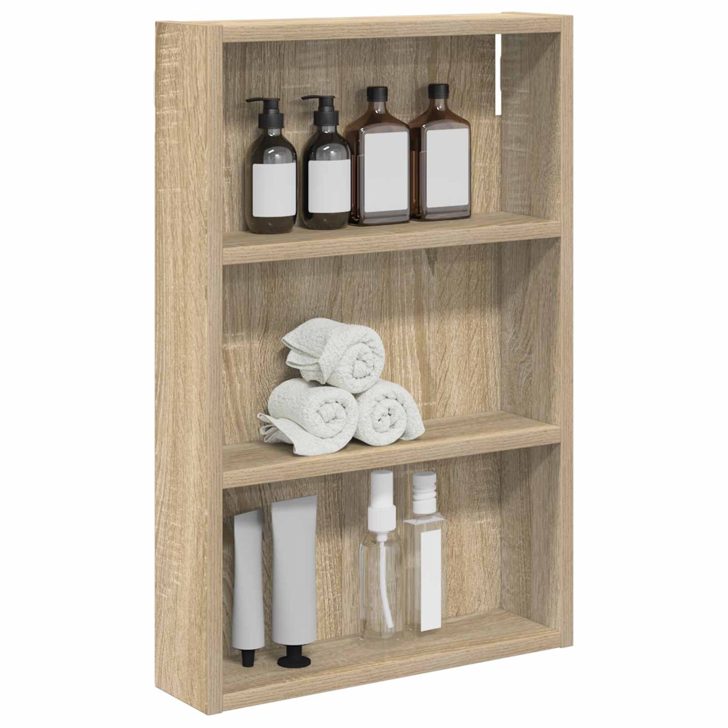 vidaXL Ντουλάπα τοίχου μπάνιου με ράφι Δρύς Sonoma 40 x 10 x 60,5 εκ