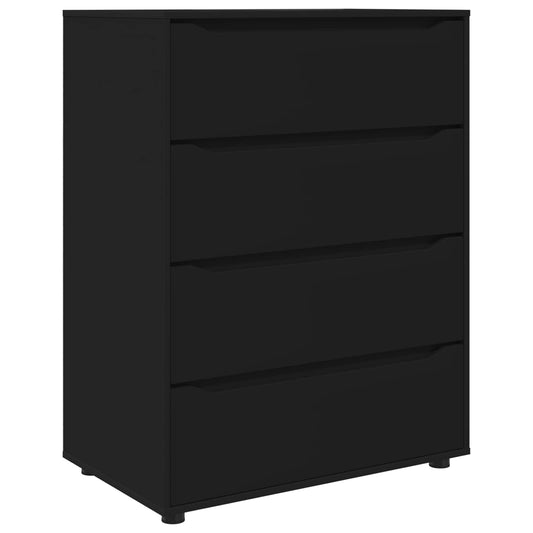 vidaXL Ντουλάπες Αποθήκευσης 80 x 48 x 105 εκ Επεξεργασμένο Ξύλο Μαύρο
