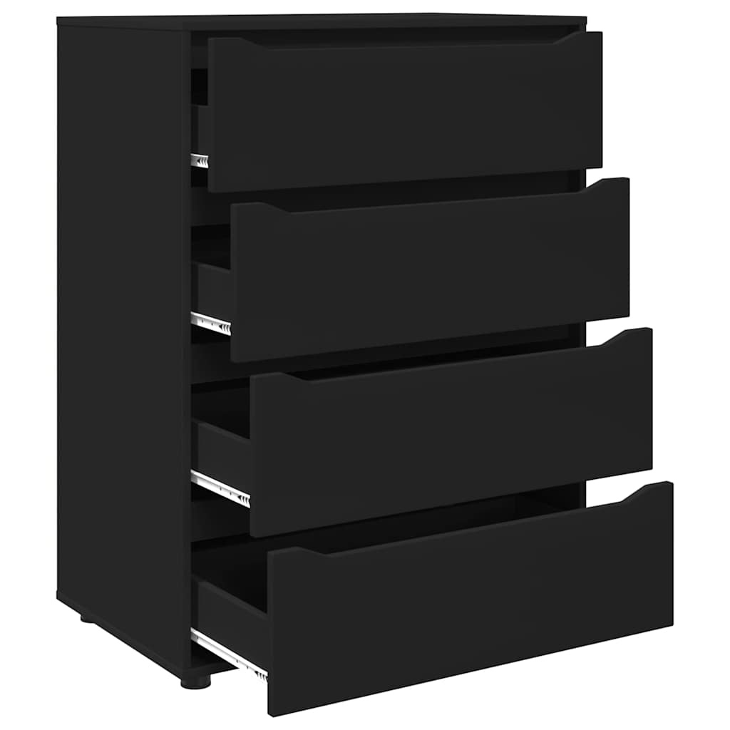 vidaXL Ντουλάπες Αποθήκευσης Μαύρο 80 x 48 x 105 εκ Επεξεργασμένο ξύλο