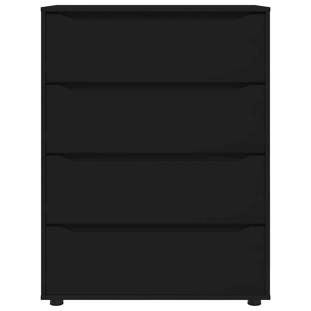 vidaXL Ντουλάπες Αποθήκευσης Μαύρο 80 x 48 x 105 εκ Επεξεργασμένο ξύλο