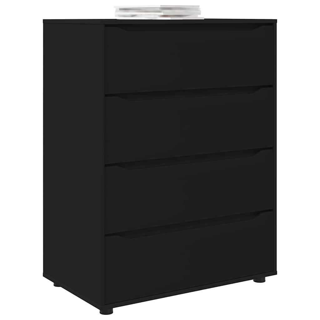 vidaXL Ντουλάπες Αποθήκευσης Μαύρο 80 x 48 x 105 εκ Επεξεργασμένο ξύλο