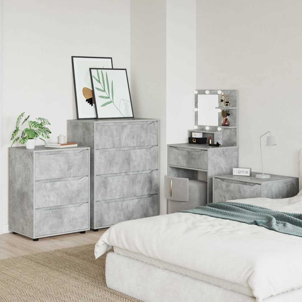 vidaXL Ντουλάπες Αποθήκευσης 2 pcs Σκυρόδεμα Γκρι 80 x 48 x 105 εκ