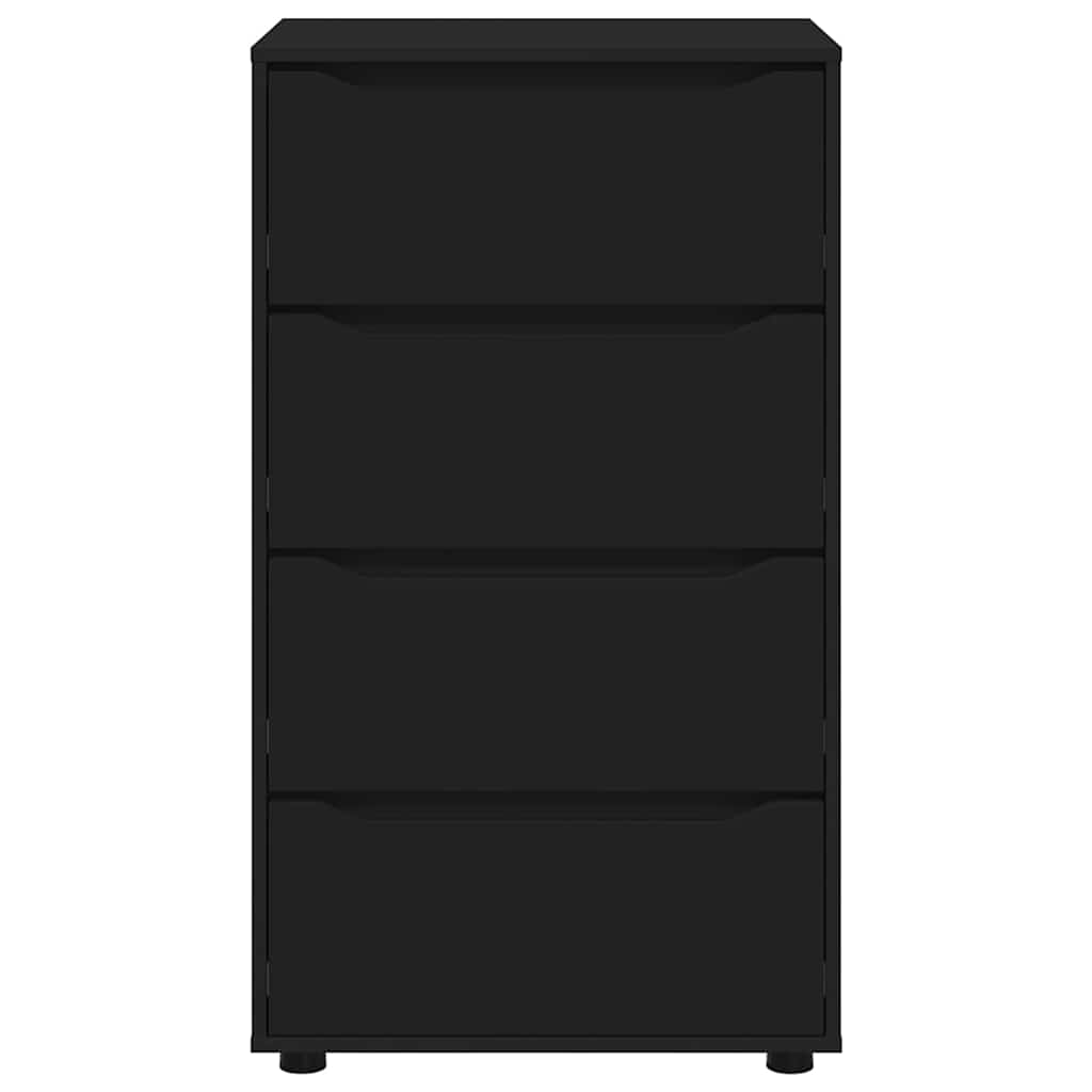 vidaXL Ντουλάπες Αποθήκευσης 2 pcs Μαύρο 60 x 48 x 105 εκ.