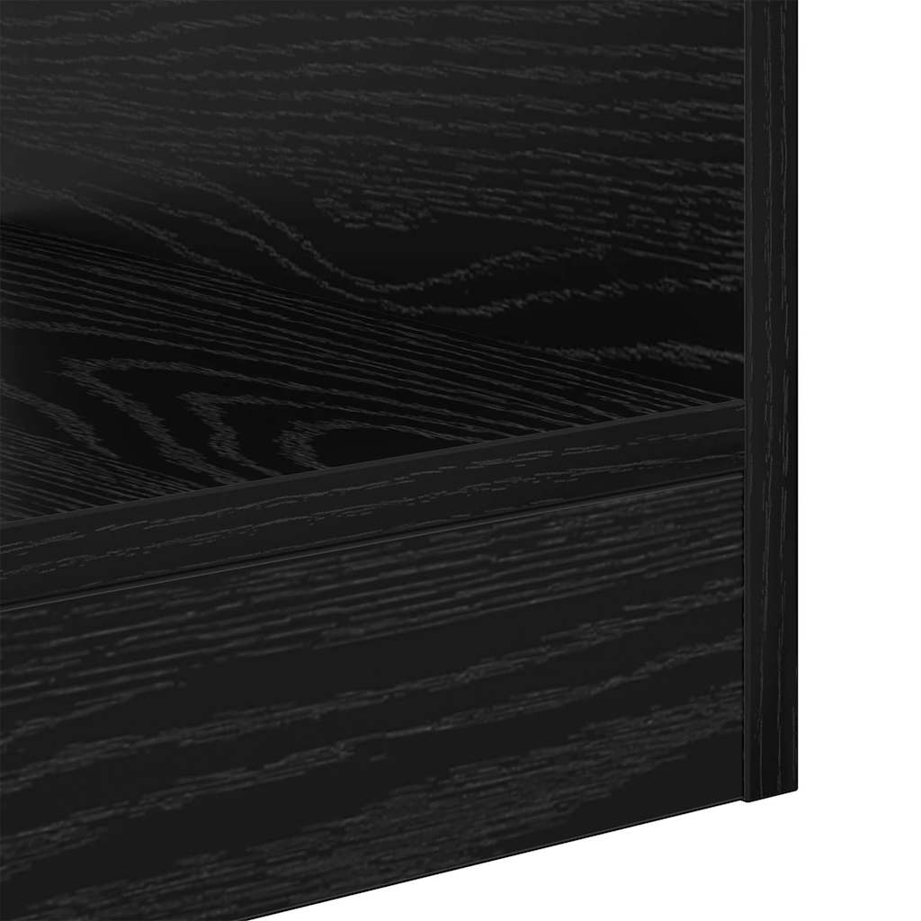vidaXL End Table 2 pcs Μαύρη Οξυά 30,5 x 30 x 45 εκ Επεξεργασμένο ξύλο
