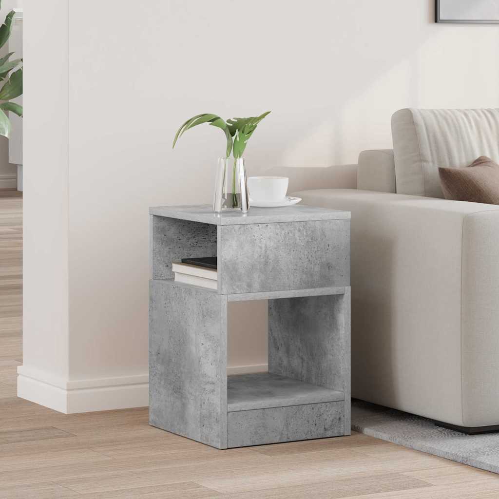 vidaXL End Table Σκυρόδεμα Γκρι 30,5 x 30 x 45 εκ Επεξεργασμένο Ξύλο