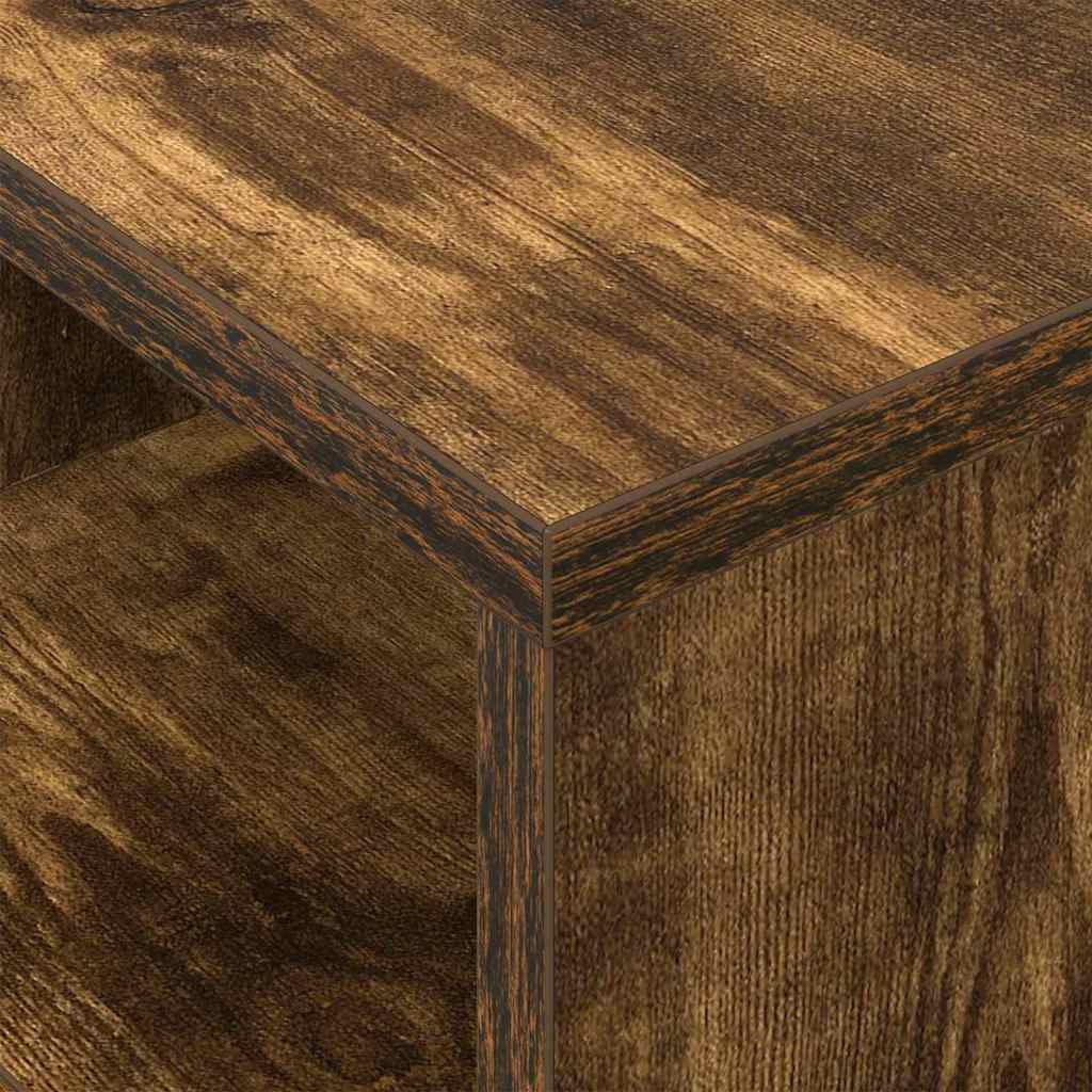 vidaXL End Table Καπνιστό Δρύς 30,5 x 30 x 45 εκ Επεξεργασμένο Ξύλο