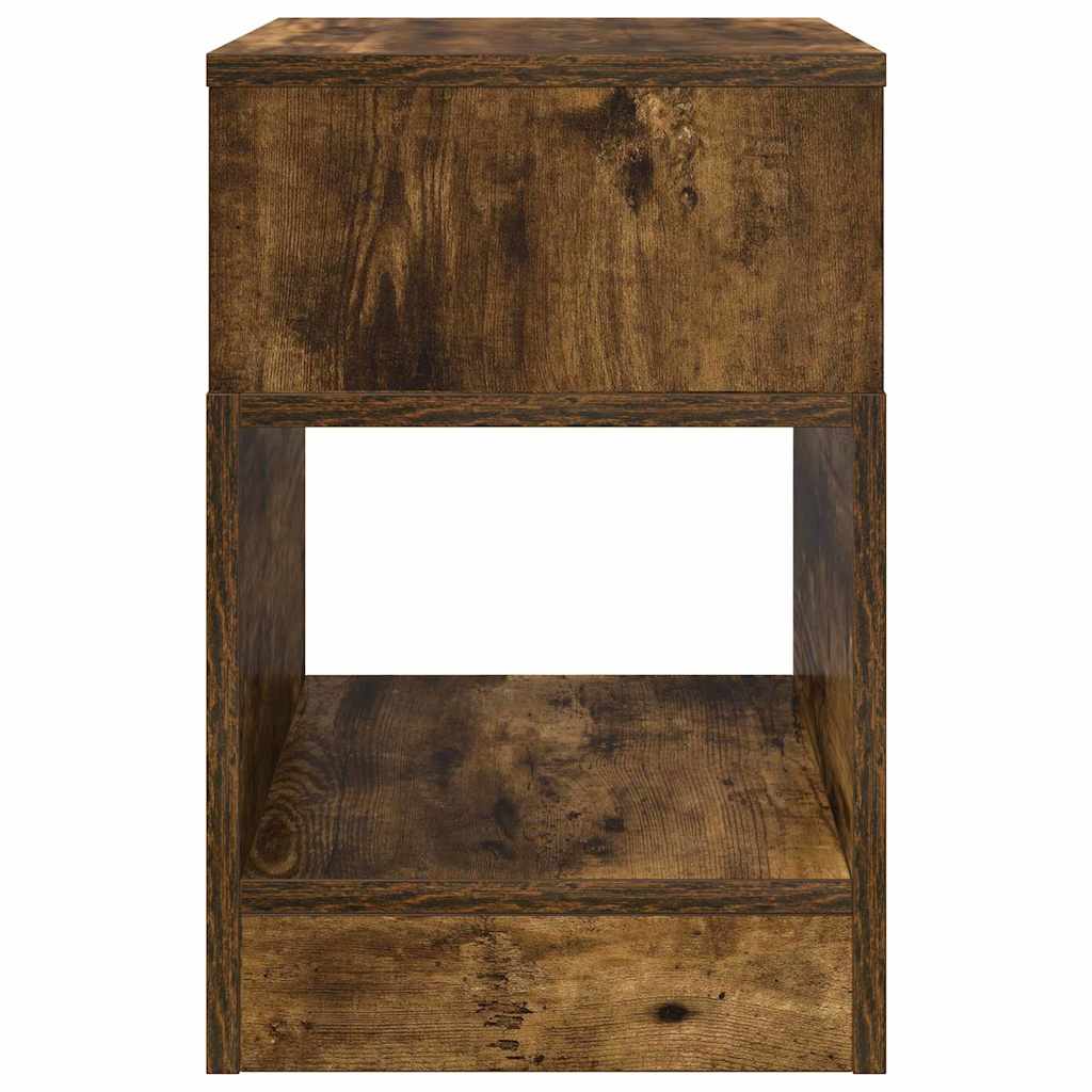 vidaXL End Table Καπνιστό Δρύς 30,5 x 30 x 45 εκ Επεξεργασμένο Ξύλο