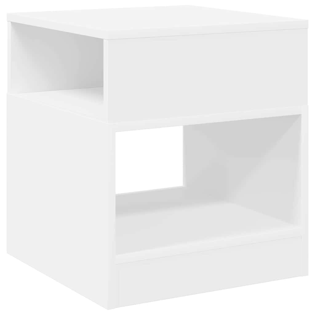 vidaXL End Table 2 pcs Λευκό 40,5 x 40 x 45 εκ Επεξεργασμένο ξύλο
