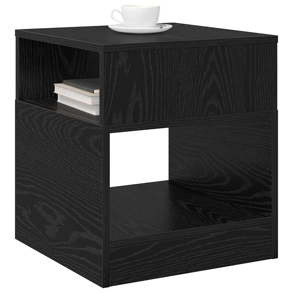 vidaXL End Table Μαύρη Οξυά 40,5 x 40 x 45 εκ Επεξεργασμένο ξύλο