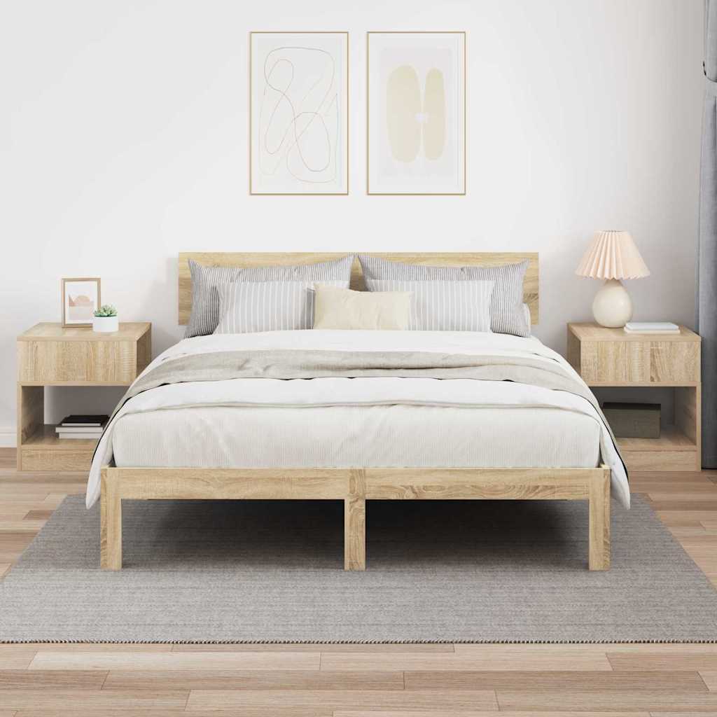 vidaXL End Table 2 pcs Δρύς Sonoma 40,5 x 40 x 45 εκ