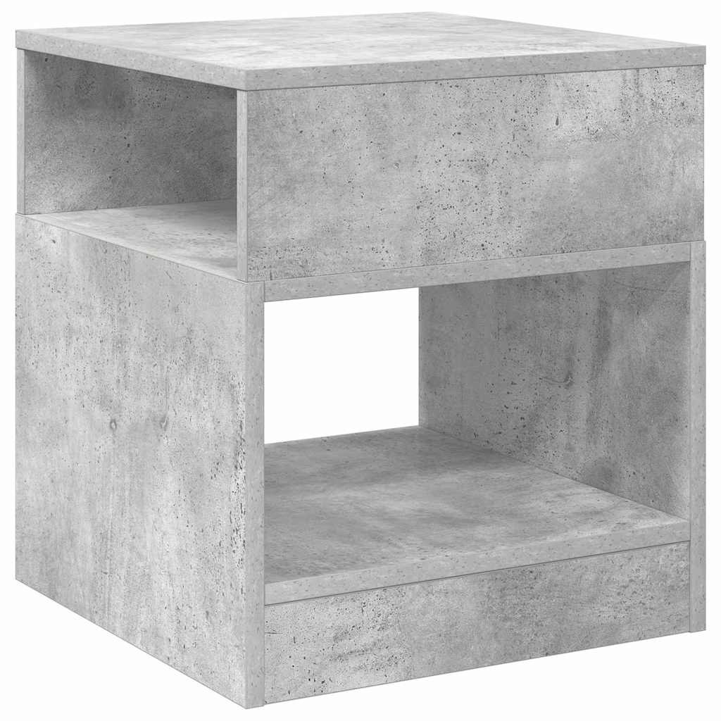 vidaXL End Table 2 pcs Σκυρόδεμα Γκρι 40,5 x 40 x 45 εκ