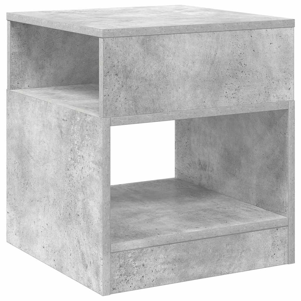vidaXL End Table 2 pcs Σκυρόδεμα Γκρι 40,5 x 40 x 45 εκ