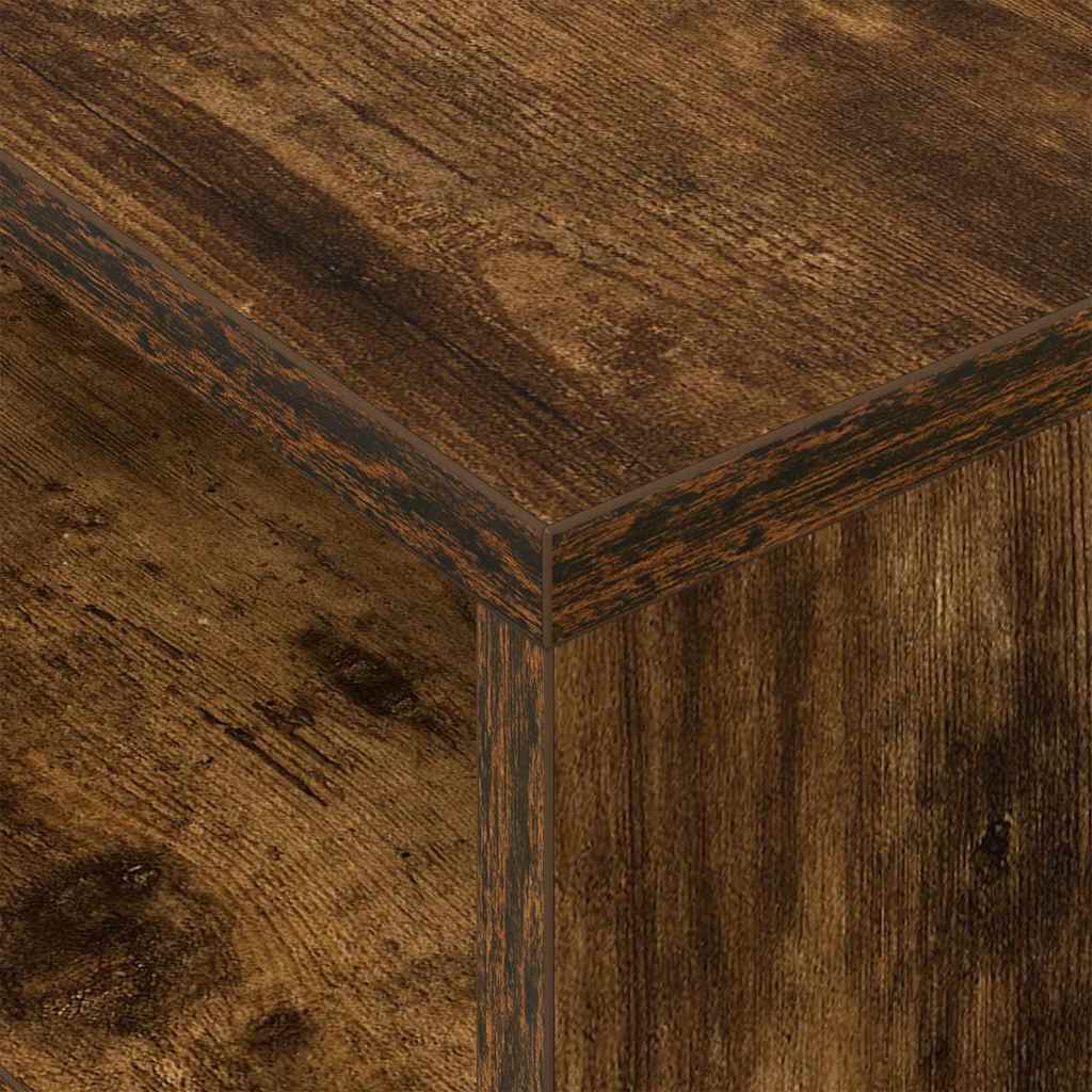 vidaXL End Table Καπνιστό Δρύς 40,5 x 40 x 45 εκ Επεξεργασμένο ξύλο