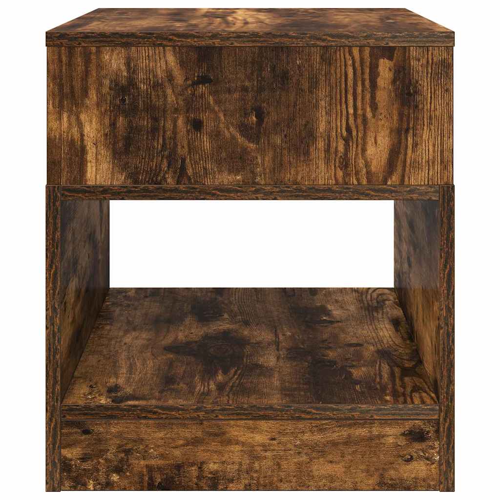 vidaXL End Table Καπνιστό Δρύς 40,5 x 40 x 45 εκ Επεξεργασμένο ξύλο