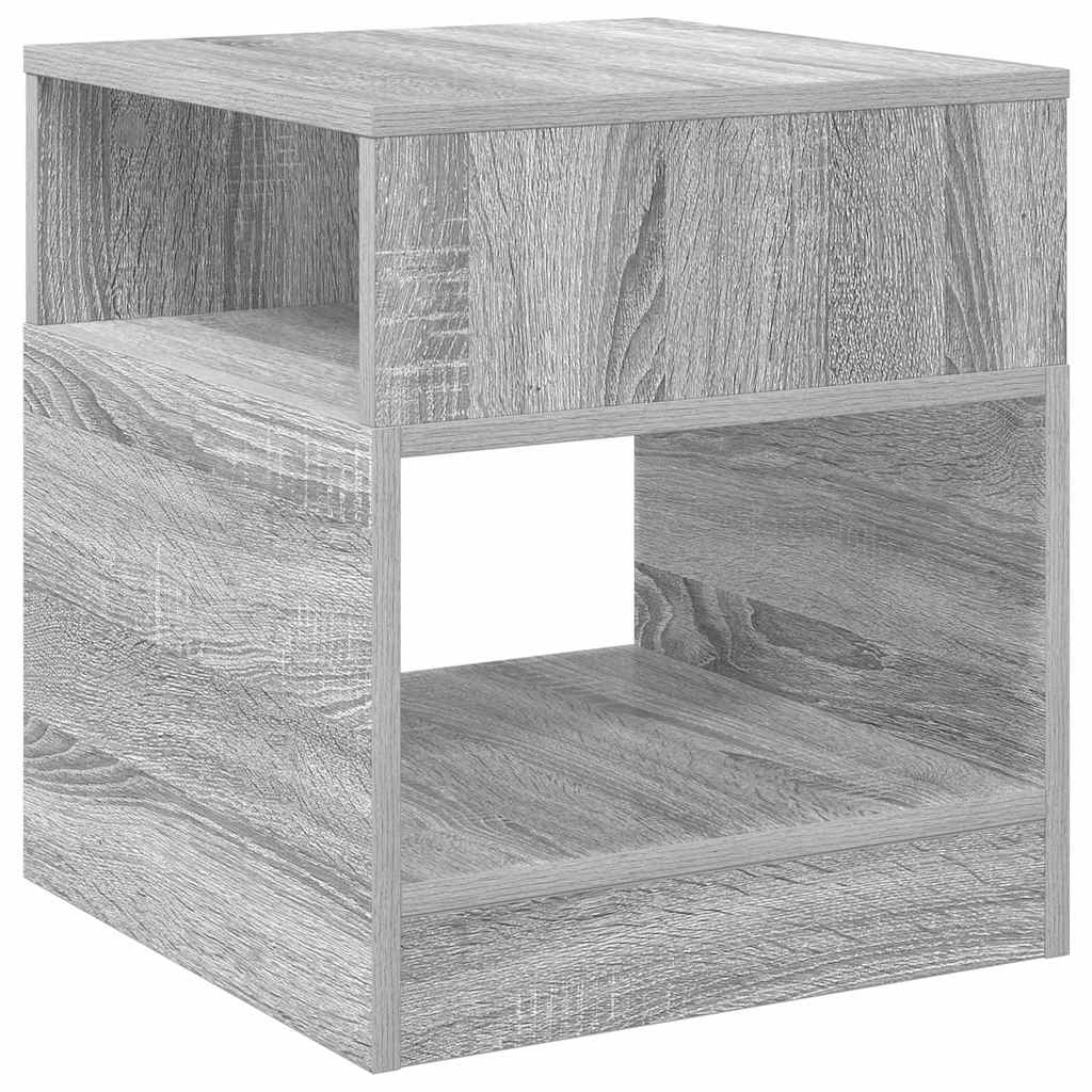 vidaXL End Table Γκρίζο Σονομα 40,5 x 40 x 45 εκ Επεξεργασμένο ξύλο
