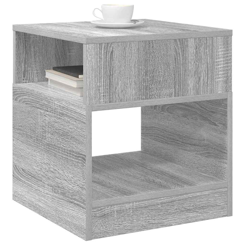 vidaXL End Table Γκρίζο Σονομα 40,5 x 40 x 45 εκ Επεξεργασμένο ξύλο