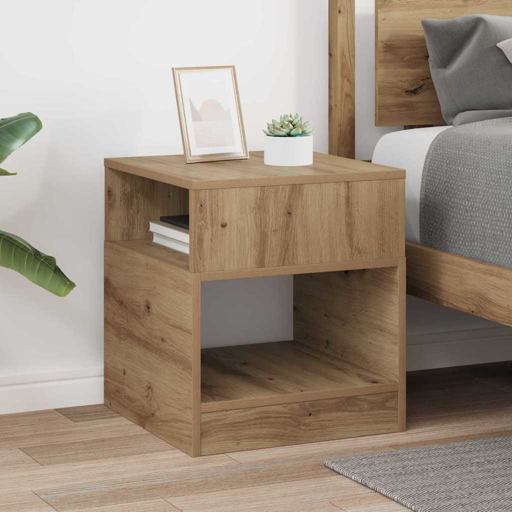 vidaXL End Table Artisan Oak 40,5 x 40 x 45 εκ Επεξεργασμένο ξύλο