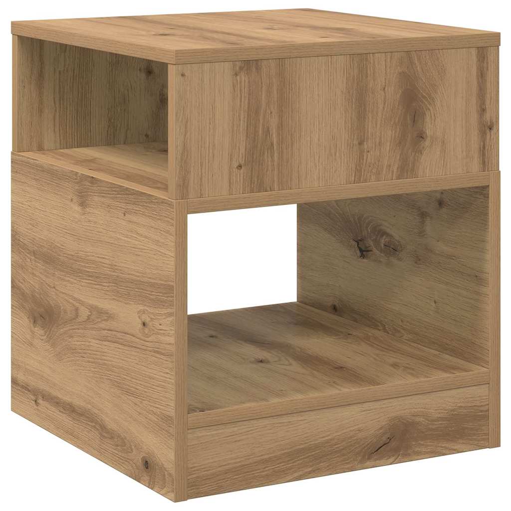 vidaXL End Table Artisan Oak 40,5 x 40 x 45 εκ Επεξεργασμένο ξύλο