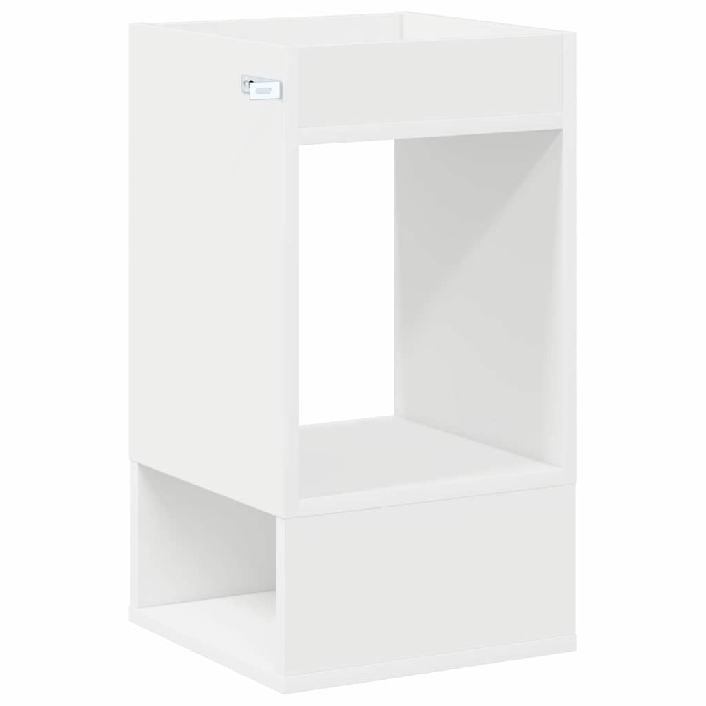 vidaXL End Table 2 pcs Λευκό 30 x 30 x 56 εκ. Επεξεργασμένο ξύλο