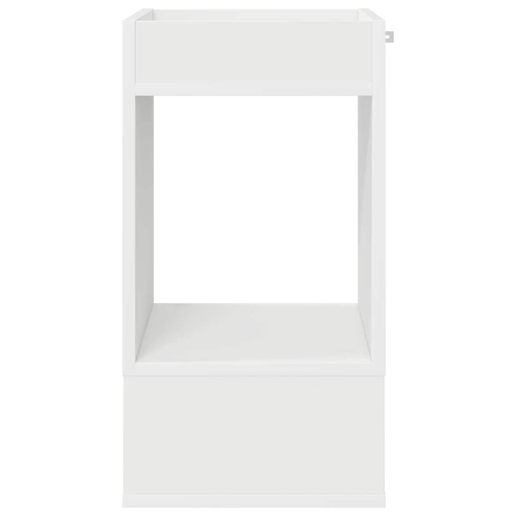 vidaXL End Table 2 pcs Λευκό 30 x 30 x 56 εκ. Επεξεργασμένο ξύλο