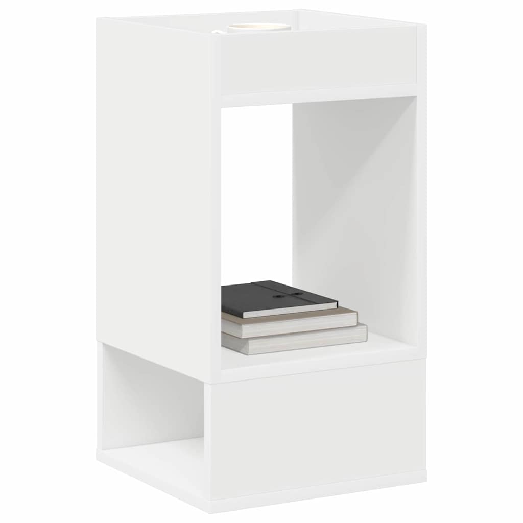 vidaXL End Table 2 pcs Λευκό 30 x 30 x 56 εκ. Επεξεργασμένο ξύλο