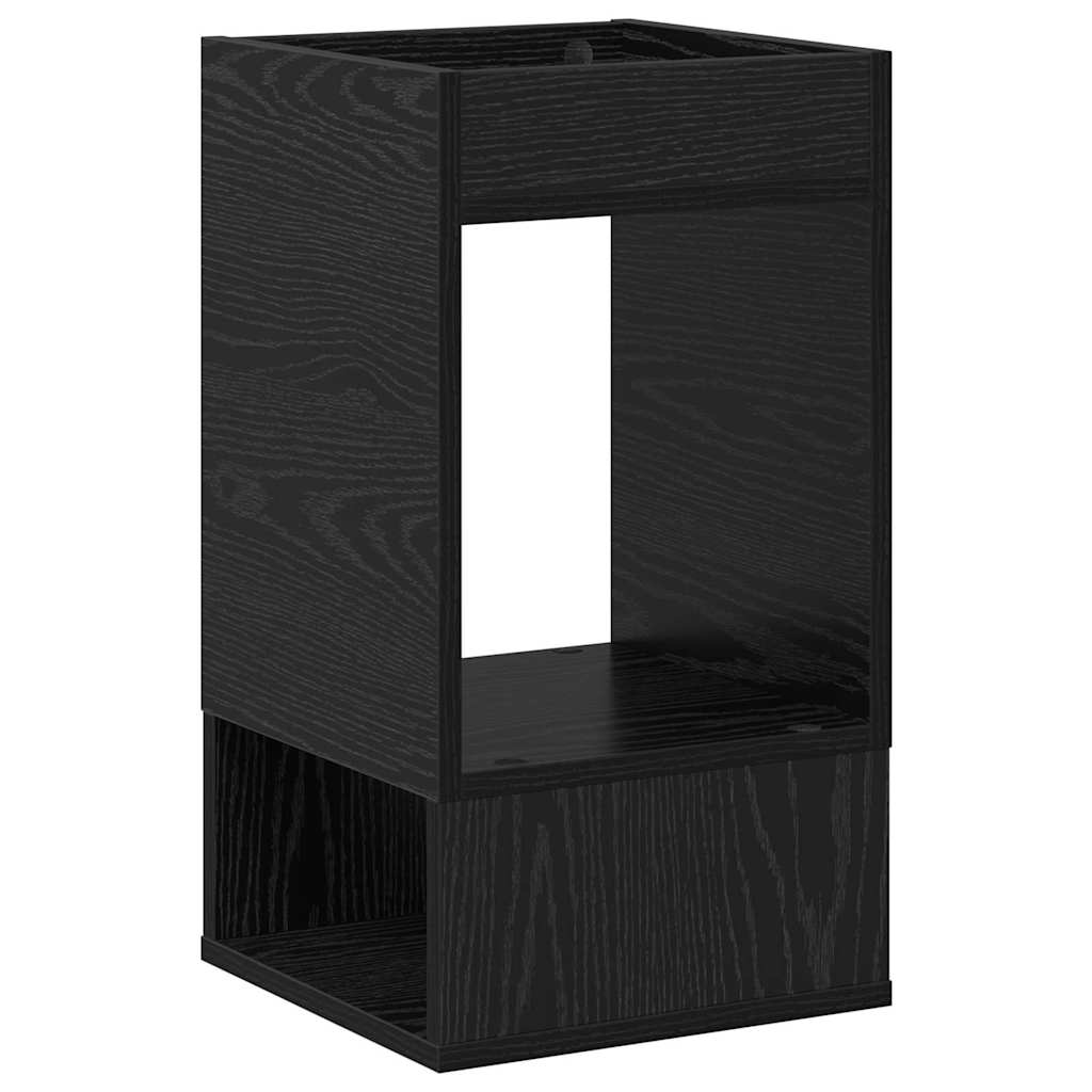 vidaXL End Table 2 pcs Μαύρη Οξυά 30 x 30 x 56 εκ. Επεξεργασμένο ξύλο