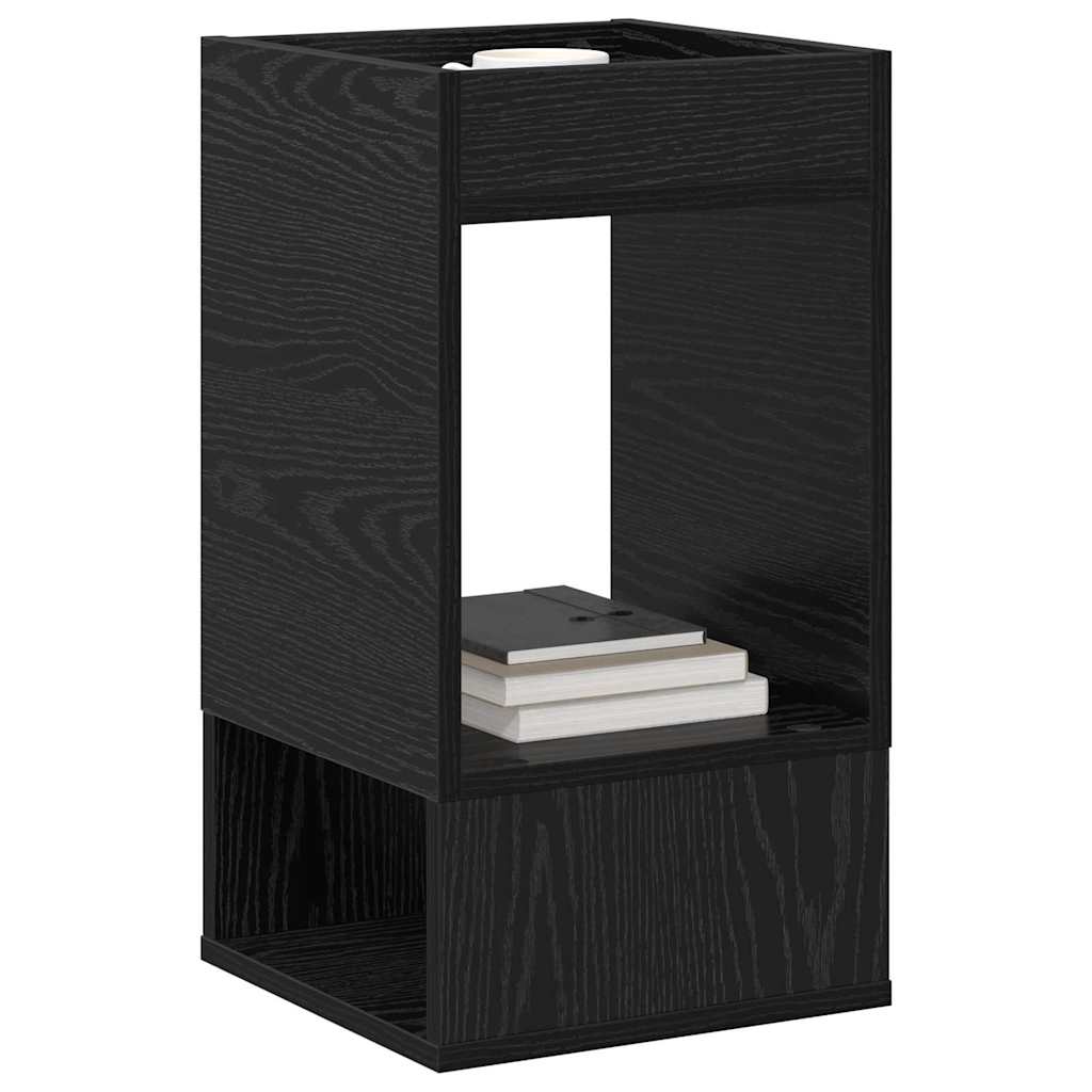 vidaXL End Table 2 pcs Μαύρη Οξυά 30 x 30 x 56 εκ. Επεξεργασμένο ξύλο
