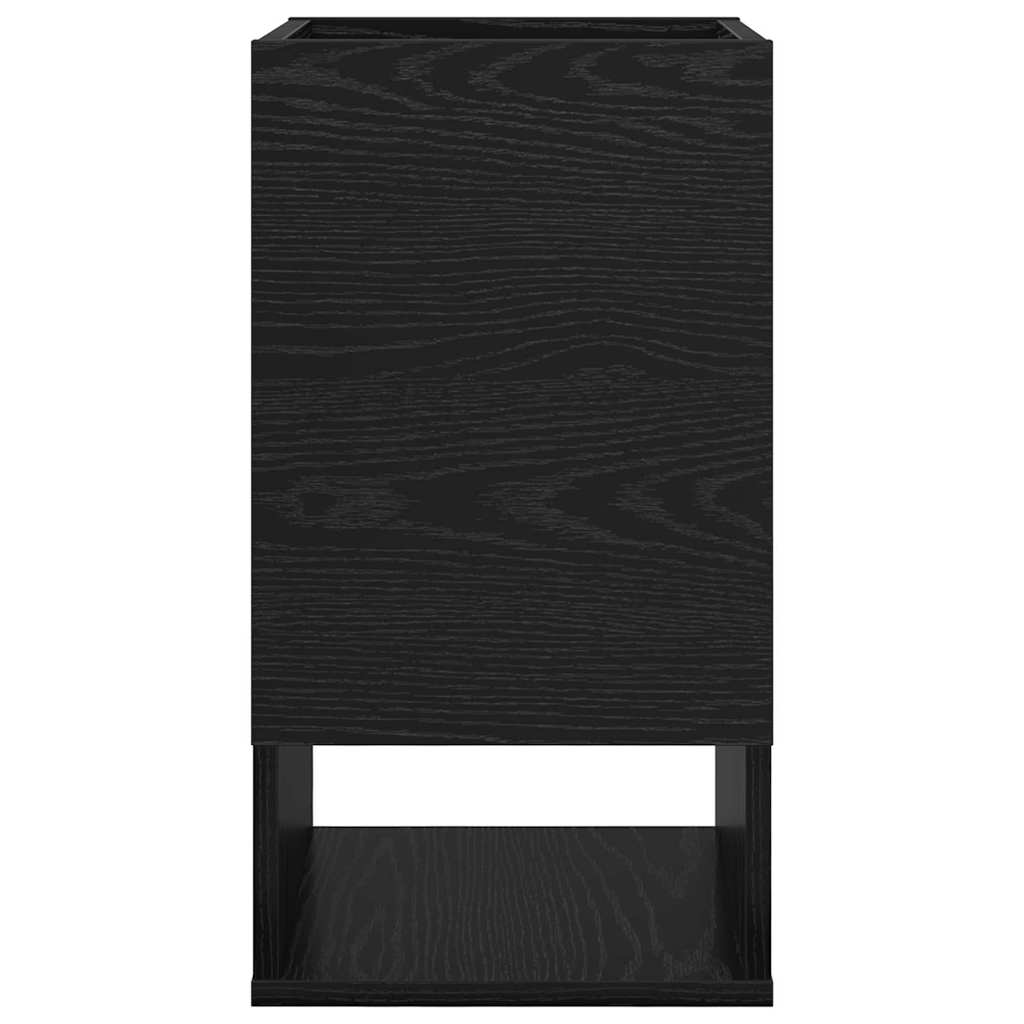 vidaXL End Table 2 pcs Μαύρη Οξυά 30 x 30 x 56 εκ. Επεξεργασμένο ξύλο