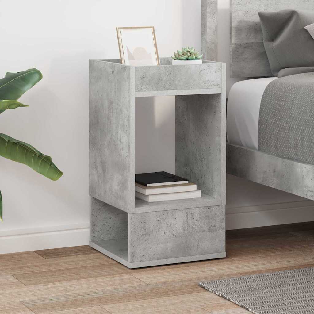 vidaXL End Table Σκυρόδεμα Γκρι 30 x 30 x 56 εκ. Επεξεργασμένο ξύλο