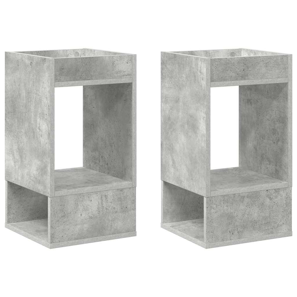 vidaXL End Table 2 pcs Σκυρόδεμα Γκρι 30 x 30 x 56 εκ.