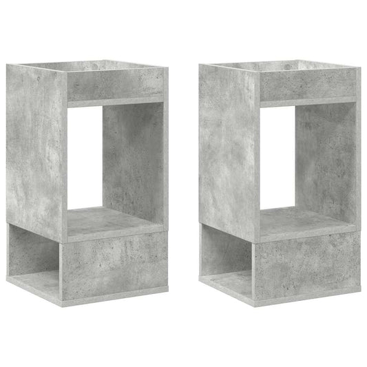 vidaXL End Table 2 pcs Σκυρόδεμα Γκρι 30 x 30 x 56 εκ.