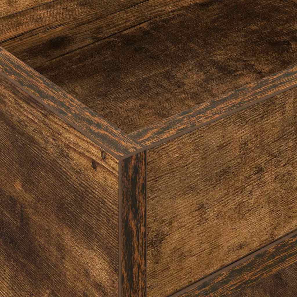 vidaXL End Table Καπνιστό Δρύς 30 x 30 x 56 εκ. Επεξεργασμένο ξύλο