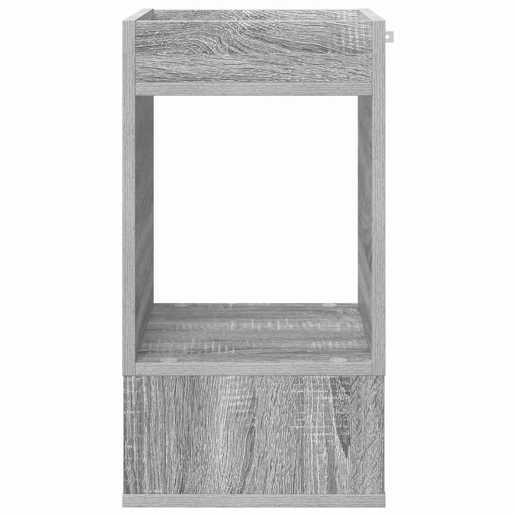 vidaXL End Table Γκρίζο Σονομα 30 x 30 x 56 εκ. Επεξεργασμένο ξύλο