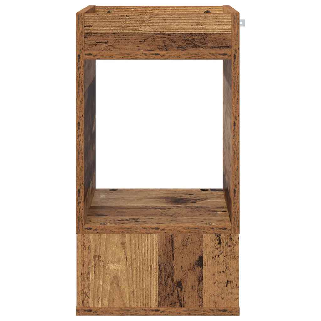 vidaXL End Table Παλιό ξύλο 30 x 30 x 56 εκ. Επεξεργασμένο ξύλο