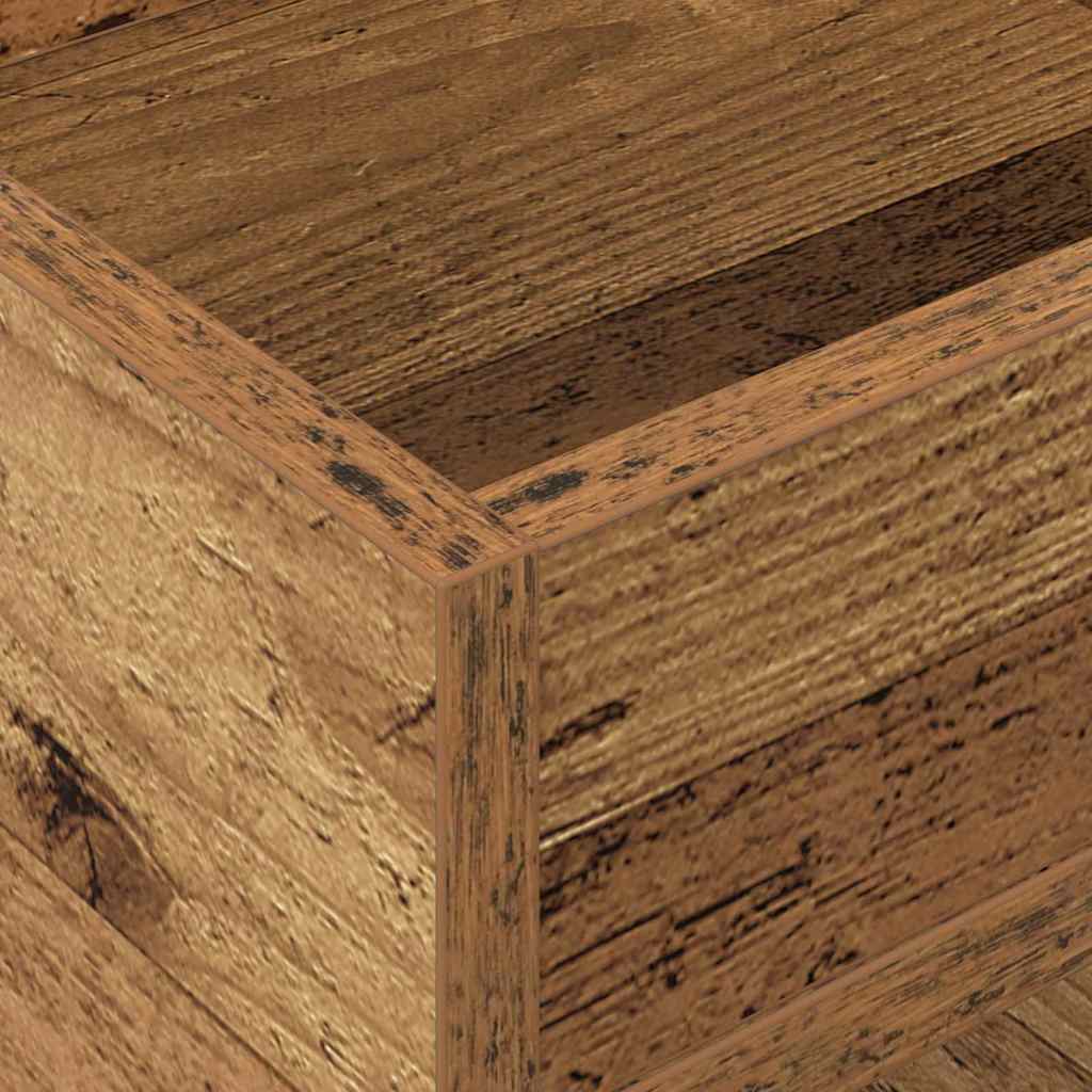 vidaXL End Table 2 pcs Παλιό ξύλο 30 x 30 x 56 εκ. Επεξεργασμένο ξύλο